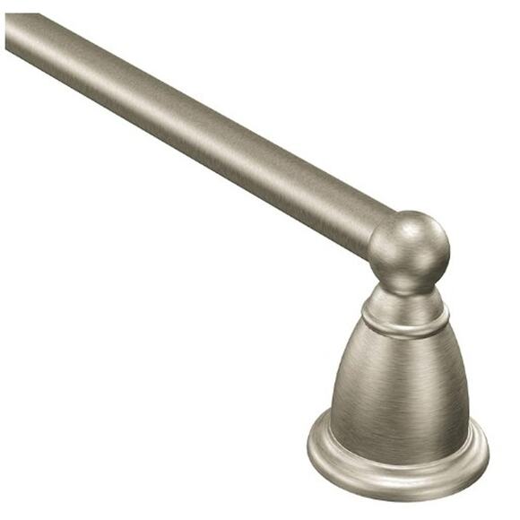 Moen Brantford Brushed Nickel 24-Inch Single Bathroom Towel Bar - Picture 6 of 10